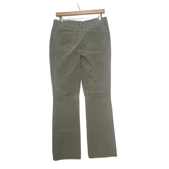 St Johns Bay Straight Leg Corduroy Pants Size 10 Green Colored Simple Fall Basic - Picture 5 of 9